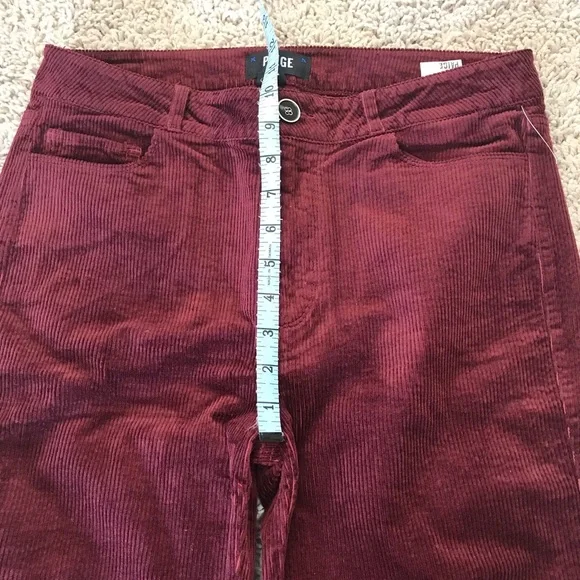 Paige Hoxton Ankle Skinny Burgundy Cords Size 30